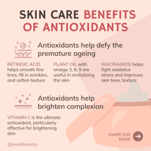 Benefits of antioxidants for skin protection