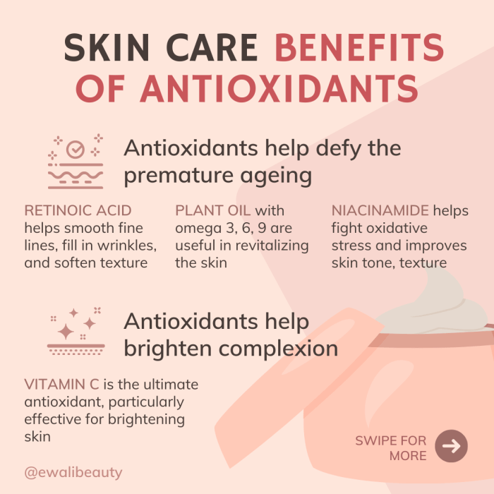 Benefits of antioxidants for skin protection